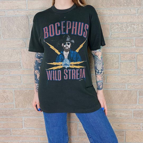 1988 Hank Williams Jr Bocephus Wild Streak Paper Thin Worn Tour T Shirt