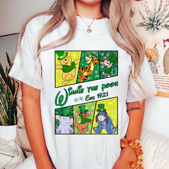Winnie the Pooh St Patricks Day Shirt, Disney Happy St. Patricks 2023 Shirts, WDW Disneyland Shirt