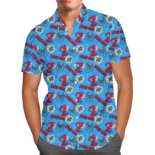 Superhero Stitch - Spiderman - Disney Hawaiian Shirt