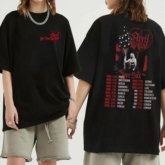 Love Sux TOUR 2023 DATE shirt, Avril Lavigne Shirt