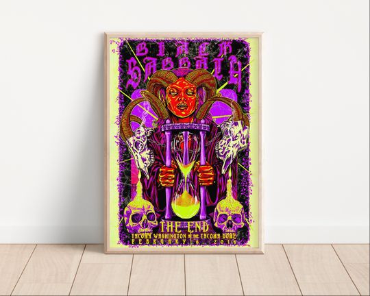 Black Sabbath Lot Ozzy Osbourne The End Tour Poster