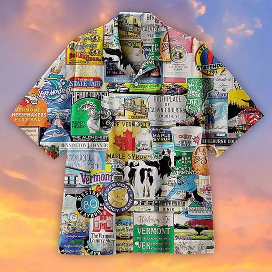 Welcome to Vermont 3D All Over Print Hawaiian Shirt, Tropical Summer Vacation Shirt