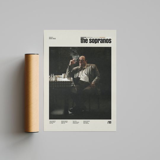 The Sopranos, Tony Soprano, Retro Modern, Vintage Inspired Poster, Mid Century Poster, Film Poster