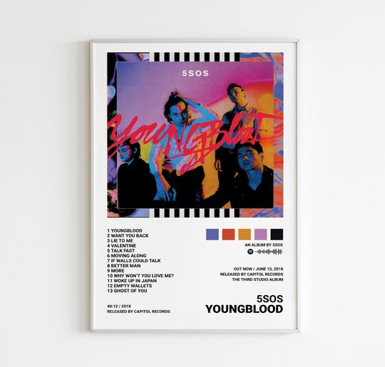 Discover 5 Seconds of Summer Posters / Youngblood Poster, Album Cover Poster