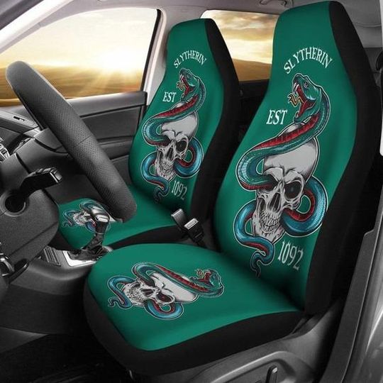 Harry Potter Car Seat Covers, Harry Potter Car Seat Covers Slytherin Skull