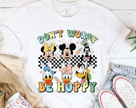 Vintage Disney Easter Shirt, Mickey And Friends Bunny