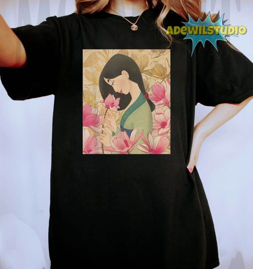 Disney Mulan Floral Shirt, Disney Princess Group Shirt