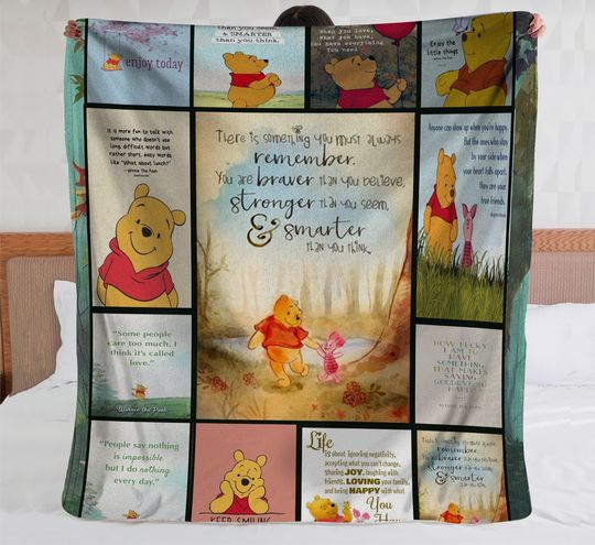 Winnie The Pooh Fleece Blanket, Pooh and Friends Sofa Blanket