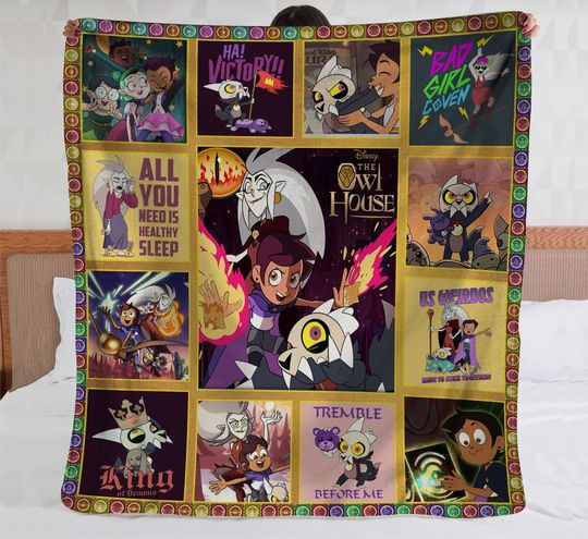 Discover The Owl House Fleece Blanket, Disney Sofa Blanket, Walt Disney World