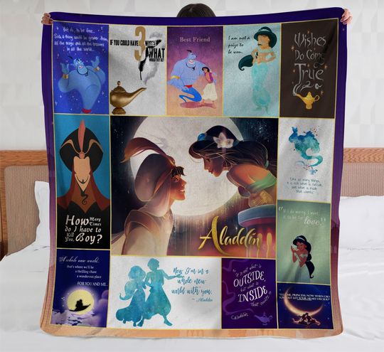 Aladdin Fleece Blanket, Disney Princess Jasmine Sofa Blanket