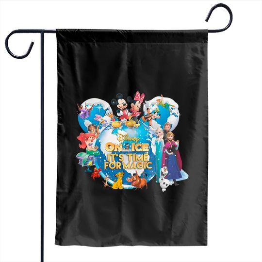 Disney On Ice 2023 Garden Flags, Mickey and Friends Garden Flags, Magic Kingdom on Ice, Disney Vacation Garden Flags