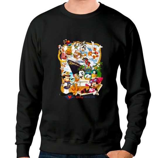 Comfort Colors Disney Cruise Line Sweatshirts, Mickey Cruise Sweatshirts