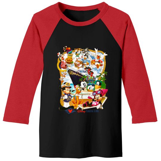 Comfort Colors Disney Cruise Line Baseball Tees, Mickey Cruise Baseball Tees
