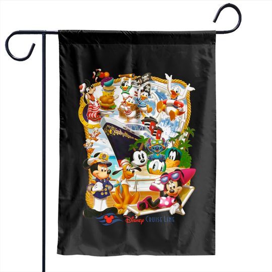 Comfort Colors Disney Cruise Line Garden Flags, Mickey Cruise Garden Flags