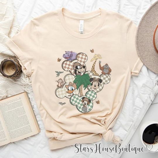 Retro Disney Animal Kingdom Shirt, Mickey Safari Shirt, Disney Animal Kingdom Mickey and Friends