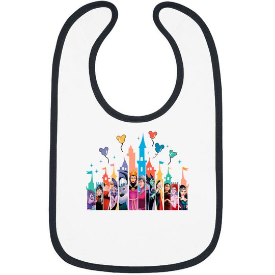 Disney Villains Bibs, Villains Bibs, Disney Villains Castle Bibs