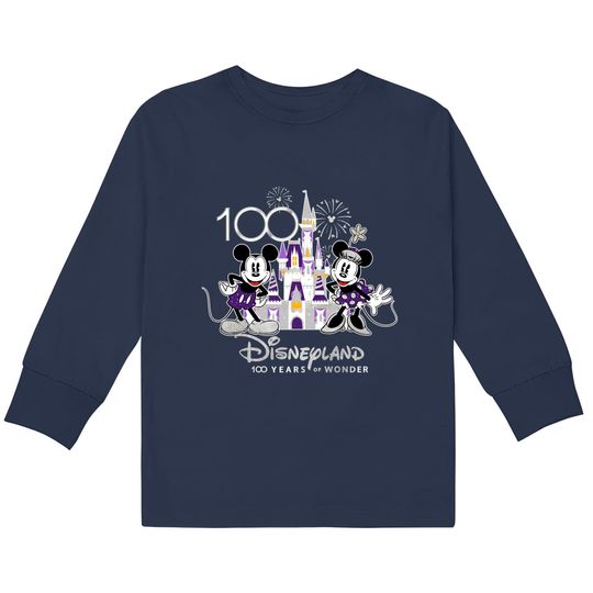 Disney 100th Anniversary Kids Long Sleeve T-Shirts, Disney 100 Years Of Wonder Kids Long Sleeve T-Shirts
