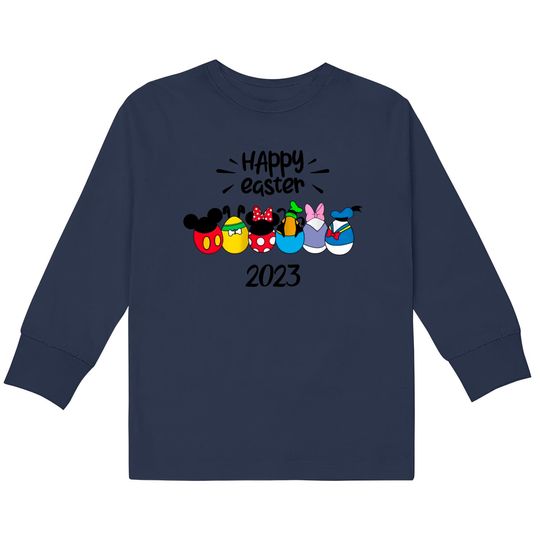 Disney Easter Kids Long Sleeve T-Shirts 2023,Mickey Easter Eggs,Disney Easter Kids Long Sleeve T-Shirts