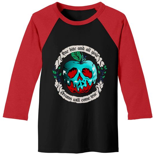 Poison Apple One Bite  Snow White Baseball Tees