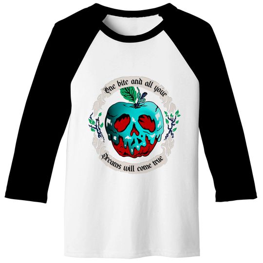 Poison Apple One Bite  Snow White Baseball Tees