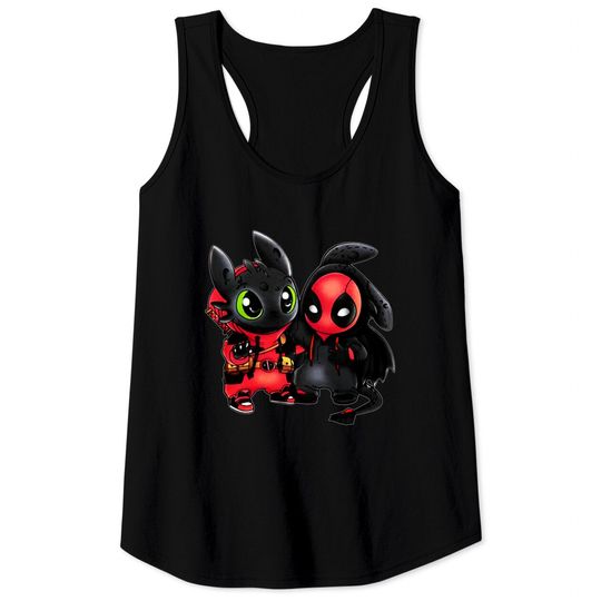Disney Toothless and Deadpool Costume Friends Tank Tops