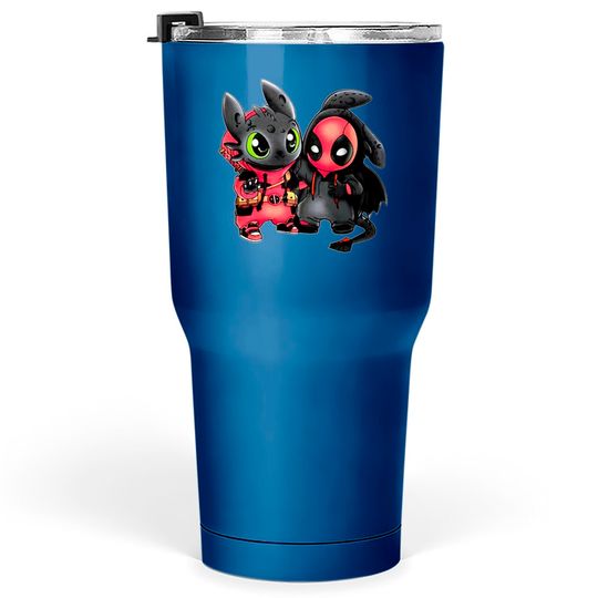 Disney Toothless and Deadpool Costume Friends Tumblers 30 oz