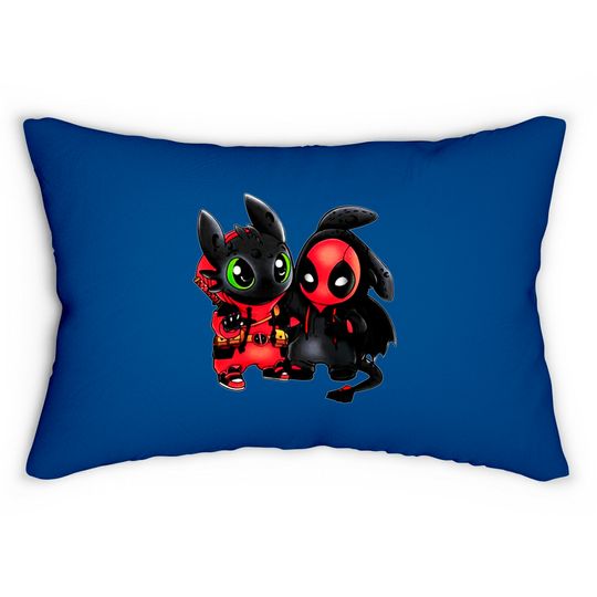 Disney Toothless and Deadpool Costume Friends Lumbar Pillows