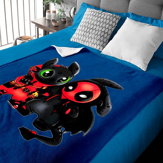 Disney Toothless and Deadpool Costume Friends Baby Blankets