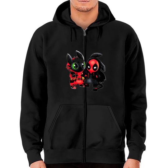 Disney Toothless and Deadpool Costume Friends Zip Hoodies
