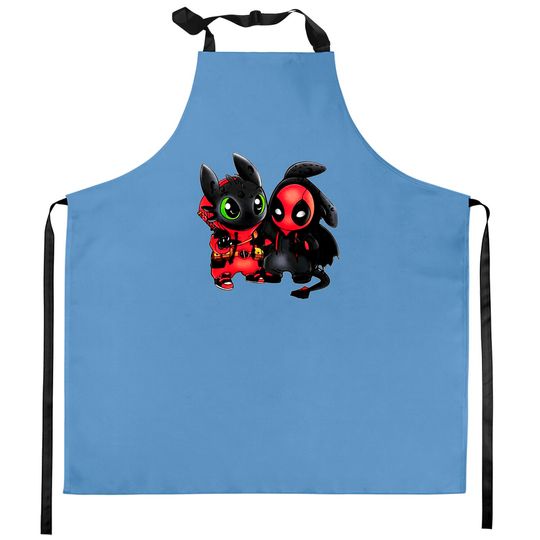 Disney Toothless and Deadpool Costume Friends Kitchen Aprons