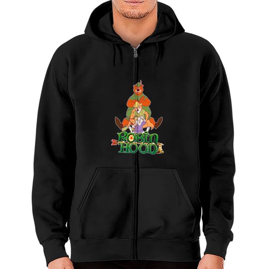 Disney Robin Hood Comfort Colors Zip Hoodies, Robin Hood Zip Hoodies