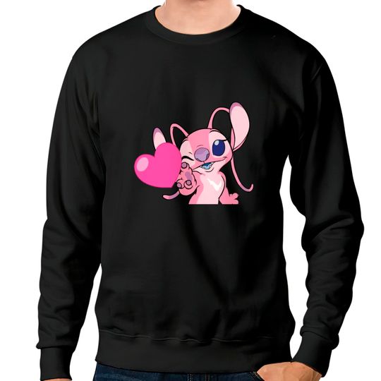 Angel Sweatshirts, Angel Valentine Sweatshirts, Disney Sweatshirts, Stitch And Angel