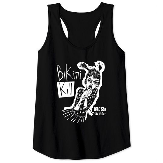 Vintage Bikini Kill Surf Rock Band Tank Tops