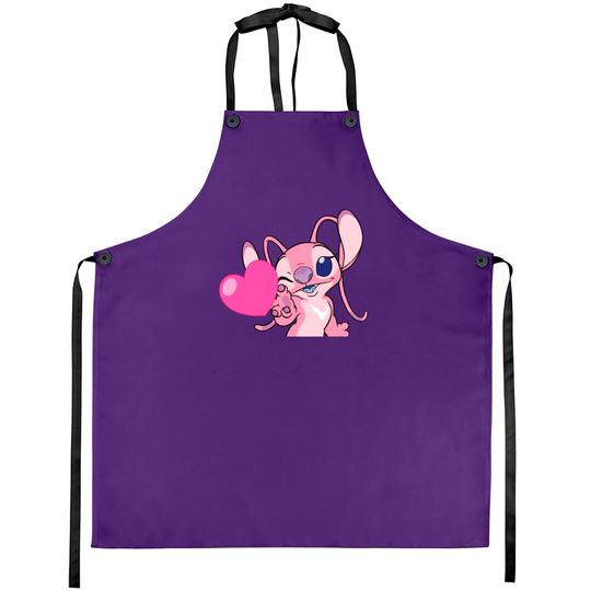 Angel Aprons, Angel Valentine Aprons, Disney Aprons, Stitch And Angel