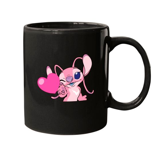 Angel Mugs, Angel Valentine Mugs, Disney Mugs, Stitch And Angel