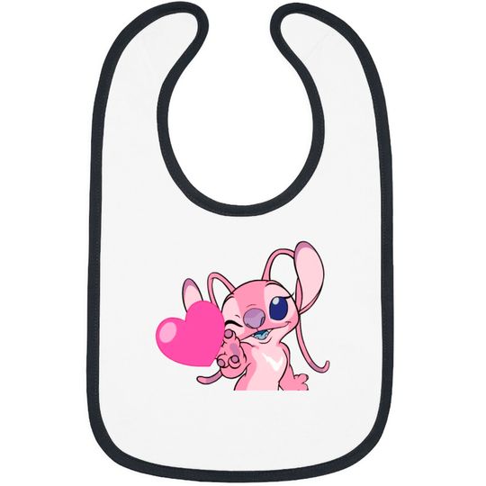 Angel Bibs, Angel Valentine Bibs, Disney Bibs, Stitch And Angel