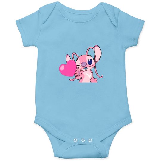Angel Onesies, Angel Valentine Onesies, Disney Onesies, Stitch And Angel