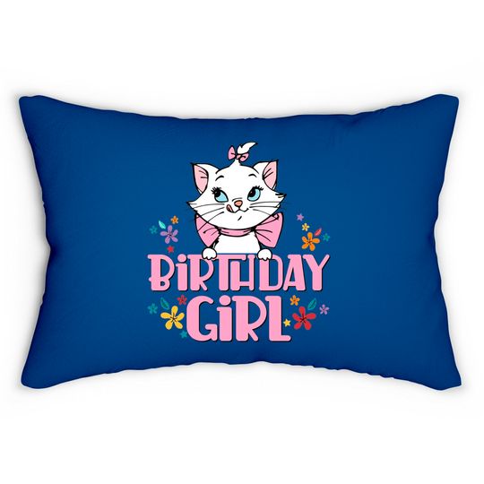 Disney Marie Cat Birthday Lumbar Pillows, Birthday Girl Lumbar Pillows, Aristocats Birthday Party Lumbar Pillows