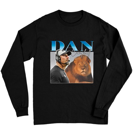 Dan Campbell - Detroit Lions - Grit - Motor City Dan - 90s Vintage Long Sleeves
