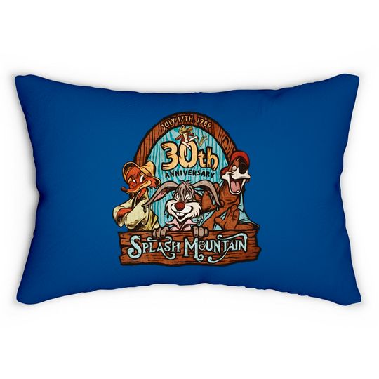 Retro Disney Splash Mountain Characters 30th 1989 Lumbar Pillows, Magic Kingdom WDW Holiday Lumbar Pillows