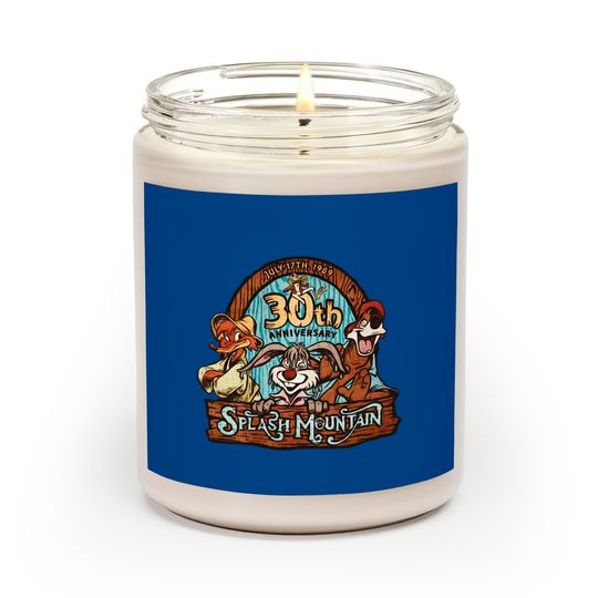 Retro Disney Splash Mountain Characters 30th 1989 Scented Candles, Magic Kingdom WDW Holiday Scented Candles