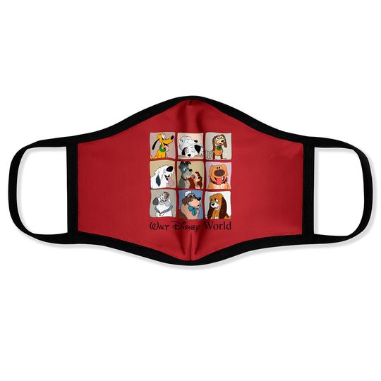 Discover Retro Disney Dogs Face Masks, Vintage Walt Disney World Face Masks