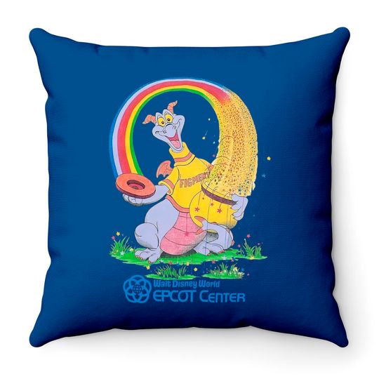 80's FIGMENT Disney's Epcot Center Vintage Retro | Unisex Softstyle Throw Pillows