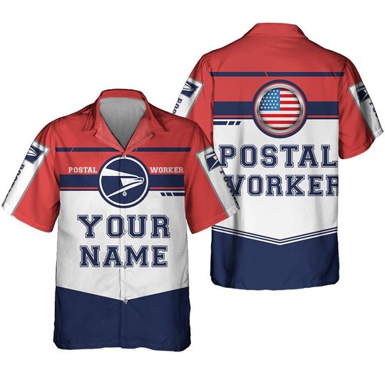 Postal Worker Logo Shirt, Shirt For Postal Worker Hawaii Shirt