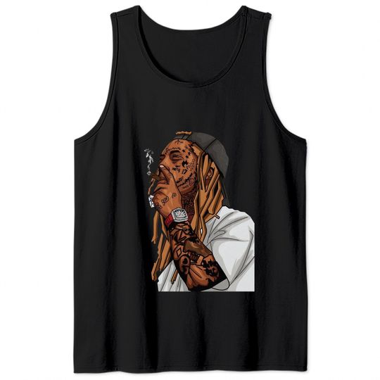 Lil Wayne Vintage Rapper Tank Tops, Lil Wayne Tank Tops, Lil Wayne 90s Tank Tops