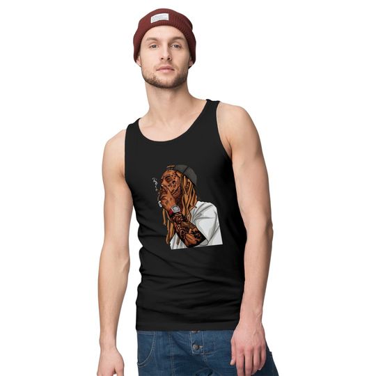 Lil Wayne Vintage Rapper Tank Tops, Lil Wayne Tank Tops, Lil Wayne 90s Tank Tops