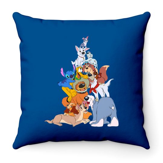 Disney Dogs Throw Pillows, Disney Pluto, Bolt Percy Dug Throw Pillows, Disney Dog Mom & Lovers