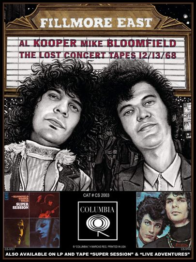 18"x24" Al Kooper, Mike Bloomfield, Johnny Winter "Lost Fillmore Tapes" "Promo" Poster