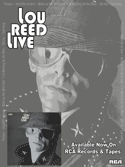 Lou Reed Live LP "Promo Poster" 18x24