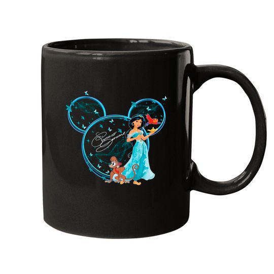 Princess Jasmine Mugs, Disney Jasmine Mugs, Disney Princess Mickey Head Mugs, Disney Princess Mugs